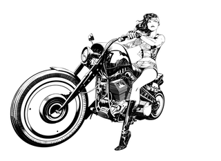 Illustration for article titled Wonder Woman Is Totally Rocking That Motorcycle Look